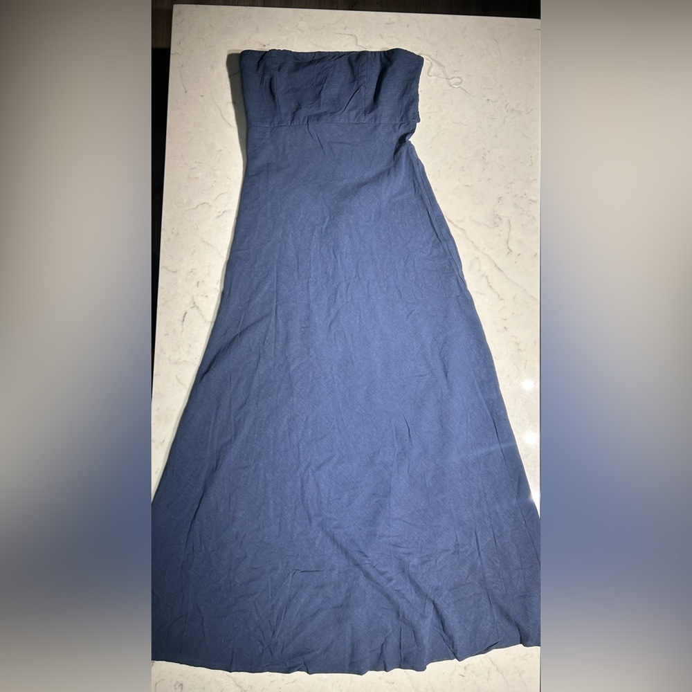 Princess Polly Navy Strapless Maxi Dress – Size 8  Dark Blue